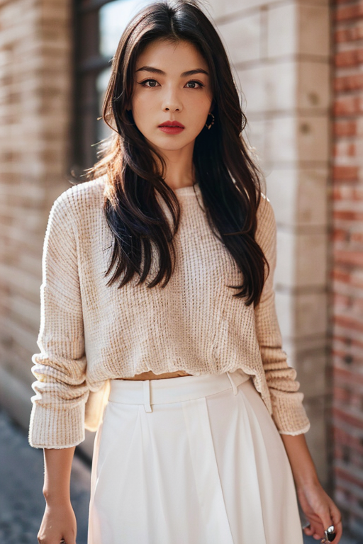 01177-3558048716-1girl,solo,looking at viewer,long hair,white skirt,parted lips,realistic, _lora_dataozi_20230915115347_0.72_.png